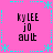A static image with a bright pink background, cyan decorative border elements, and four identical text blocks arranged in a