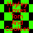 Red text on a green and black checkered background repeats 'Hayley Loves Tom And Cookies' in a pattern
