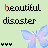 pixelated butterfly icons with text above and below, each displaying color variations in the word 'beautiful' while maintaining a consistent light green background