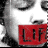 A black-and-white image of a person's face with red tape over the mouth displaying 'LIFE' in white letters, surrounded by repeated text about 1.6 million aborted babies each year.