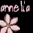 A 4-frame animated contact sheet showing pink flower icons with the text 'amelia' in a pixelated font, arranged in a 2x2 grid on a black background.