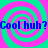 A static image with four identical spiral patterns in cyan and magenta, each containing the text 'Cool huh? Cool huh?' in blue pixelated font.