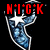 Blue and white star-shaped icon with red text above, showing animation changes across frames.