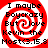 Red and white spiral background with black text reading "I maybe Boycrazy But i love Kevin the Most<3.15.8" in four identical quadrants.