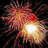 Fireworks burst in red and gold against a dark background with a white rectangular frame containing red text, transitioning to large red 3D numerals "2009" on a white confetti background.