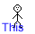 Animated stick figure sequence with blue text overlays reading 'This is Bob', 'Bob likes to dance wanna see?', and four dancing poses.