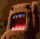 A 3x3 contact sheet of a pixelated animated character with brown fur, large ears, and an open mouth showing teeth and tongue across nine frames.