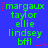 Blue background with green text listing names and 'bffl' in a pattern, surrounded by red star-shaped pixel clusters