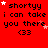 Red background with repeated black text 'shortyy i can take you there <33' and scattered white and pink stars, some stars animate to different positions across frames.