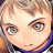 Pixelated anime-style character face with light brown hair and large eyes on left, adjacent to black background with white text "Anime IM" and stylized signature on right.