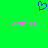 A static image with a bright green background, featuring two pink 'ashley' text labels and one blue pixelated heart symbol above them.