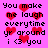 Pixelated text and red hearts on a pink background, repeated in a pattern with visible animation changes across frames