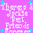 Pixelated text on a purple background with cyan plus signs, repeating 'Theresa & Jackie Best Friends Forever' in a pattern