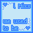A 4x4 contact sheet of pixel art frames showing an animated buddy icon with blue text and heart symbols on a light blue background, displaying variations in text clarity and animation effects.