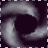 A grayscale animated sequence showing a swirling vortex with shifting light and dark tones, transitioning through multiple phases of rotation.
