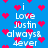 Blue background with red pixelated hearts and white text reading "i Love Justin always&4ever" in a repeating pattern.