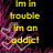 Yellow text on black background with pink heart patterns, displaying lyrics in a