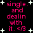 Black background with pink text reading "single. and dealin with it. <3" surrounded by white star shapes, animated to flicker.