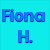 Pixelated blue text on cyan background displays multiple names and phrases including "Fiona H.", "Jess F.", "Katie C.", "ILY", "Kelly E-", and "TBFFNEGUYSS!!!".