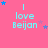 Pink background with cyan text 'I love Beijan' and scattered blue/purple stars in a of nine repeated elements