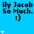 Blue background with repeated text 'ily Jacob So Much. :)' and white star symbols in a pattern, some stars animate to form vertical