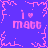 Pixelated blue background with pink text and symbols repeating in a pattern