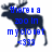 Animated icon with blue text 'there's a zoo in my closet <333' over changing animal silhouettes on white and yellow backgrounds.
