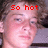 Pixelated close-up of a person's face with red text reading 'So hot' overlaid at the top, set against a blurred background.
