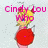 Pixelated character with blonde hair and red bow, wearing pink top and holding large red circular object; text overlays in bright pink.