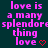 Pixelated text in pink and red on dark teal background, with repeated phrases and heart symbols.