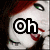 A four- shows a person with red hair and green eyes, each displaying different text overlays