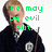 A pixelated image of a person in a dark robe with a green crest, holding a wand, with green text above the head in two
