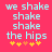 Pixelated text on a bright pink background with yellow and orange star-like symbols below the text.