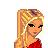Pixel art contact sheet showing multiple views of a blonde female character in red top and blue jeans with text "I Love Logan!" on the right side.