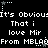 Pixelated text repeats across a black background with white stars and dotted lines, displaying phrases like "It's Obviou" and "That i love Mir From MBLAQ" in a pattern