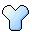 Four pixelated Y-shaped icons with light blue gradient fill and black outlines arranged in a on gray background