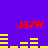 Red 'JQZW' text and yellow bar graphs on a purple background with pixelated animation changes.