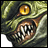 Pixelated green creature head with large yellow eye and sharp teeth, next to black background with white text "AnimeIM" and "com".