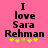 Pink background with black text reading "I love Sara Rehman" and five yellow plus signs below, where the third sign changes from orange to yellow between frames.