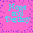 Pixelated text 'Hope and Destroy' in cyan on pink background with scattered blue dots, repeated four times across the frame.