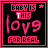 Four animated frames of a pixel art buddy icon with pink text on black background showing "BABY IS THIS love9 FOR REAL" and star symbols changing between frames.