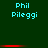 Green background with cyan text "Phil Pileggi" in two , red horizontal bars above and below the lower text