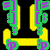 Pixelated yellow U-shaped icon with green and purple accents, featuring a red plus-one symbol in one frame and a teal arrow in another.