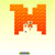 A pixelated orange letter M with a white background and a small green-and-gray pixel cluster below it.