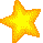 Six pixelated yellow-orange stars arranged in two on a gray background, each star with five points and uniform color gradient