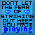 Pixelated blue background with black text reading 'DON'T LET THE FEAR OF STRIKING OUT KEEP YOU FROM playing' and two pixel hearts.