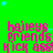 Bright green background with scattered light blue stars, repeated pink text reading 'haileys friends kick ass!' in a pattern