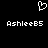Pixelated white heart symbol above two identical text strings on black background.