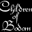 A 47x47 pixel animated contact sheet showing two frames of a black-and-white logo animation for "Children of Bodom" with high-contrast text and stylized lettering.