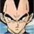 Pixelated close-up of a character's face with dark hair, intense eyes, and light skin against a blue background.